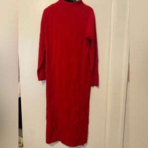 NWT Theory Ribbed Wool Long Sleeve Midi Dress